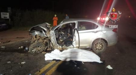 Acidente grave deixa, pelo menos, 3 mortos na DF-251, perto da entrada da Marinha